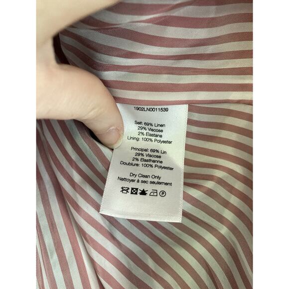 VERONICA BEARD Baltazar Dickey Jacket Womens Blazer Clay Linen Career Size 6 - Picture 7 of 14